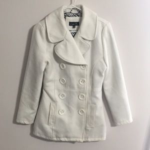 Rue 21 White Pea Coat Sz S
